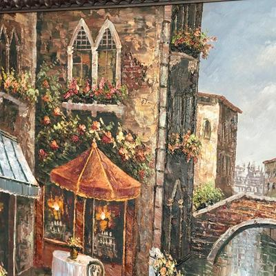 LOT 1L: Framed Oil Painting Of Venice Italy