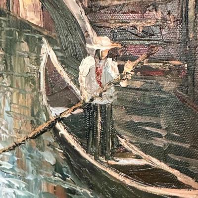 LOT 1L: Framed Oil Painting Of Venice Italy