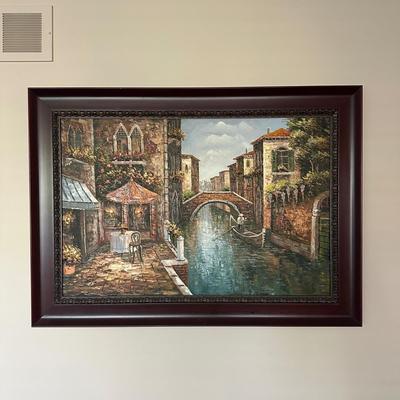 LOT 1L: Framed Oil Painting Of Venice Italy