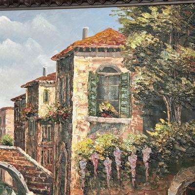 LOT 1L: Framed Oil Painting Of Venice Italy