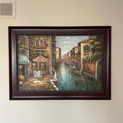 LOT 1L: Framed Oil Painting Of Venice Italy