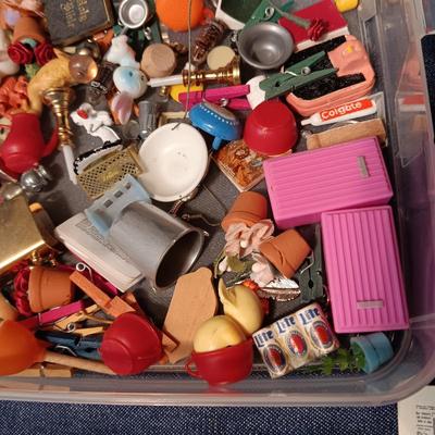 ORGANIZING CONTAINER FULL OF MINIATURE ITEMS