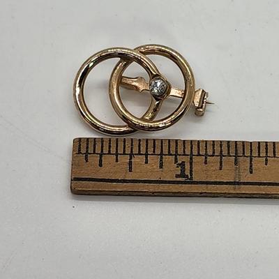 LOT 2:: Vintage Signed Pin/Brooch Lot -Sodor Rhinestone Claddagh Brooch, Coro Double Circle and Rhinestone, Damascene Swan Spain and 1966...