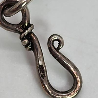 LOT 4:: Turquoise Necklace Sterling 925 clasp and extender 17"L-20.5" L