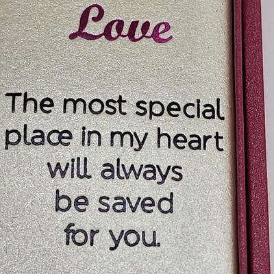 LOT 7:: Two tone Diamond Entwined Heart LOVE Necklace Sterling Silver Great gift New in Box