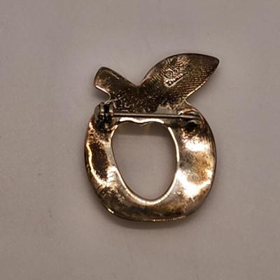 LOT 12 :: Vintage Sterling Pins- Asian hand painted porcelain and more