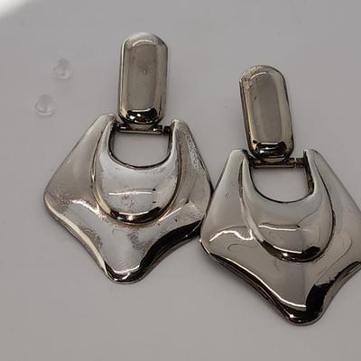 LOT 16:: 29.3gtw- Sterling Silver 925 Pierced Earring Lot featuring Ecclissi double stem bamboo hoops