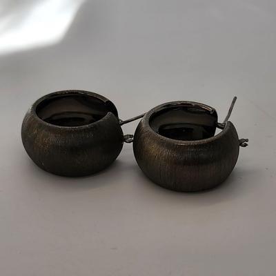 LOT 16:: 29.3gtw- Sterling Silver 925 Pierced Earring Lot featuring Ecclissi double stem bamboo hoops