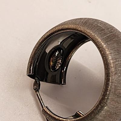 LOT 16:: 29.3gtw- Sterling Silver 925 Pierced Earring Lot featuring Ecclissi double stem bamboo hoops