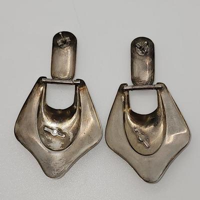 LOT 16:: 29.3gtw- Sterling Silver 925 Pierced Earring Lot featuring Ecclissi double stem bamboo hoops