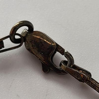 LOT 17:: Vintage Large Natural Rhodochrosite Pendant set in 925 Sterling Silver with 925 Italy 18" Chain