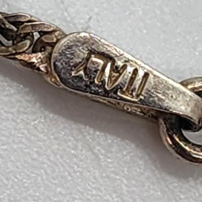 LOT 27:: Three Sterling Silver 925 Italy Ankle Bracelets- one is gold vermeil