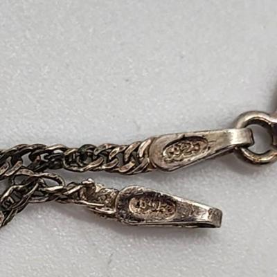 LOT 27:: Three Sterling Silver 925 Italy Ankle Bracelets- one is gold vermeil