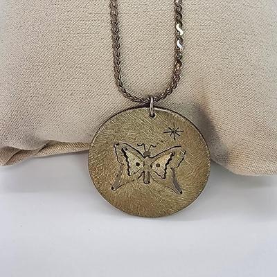 LOT 29:: Handcrafted ONE OF A KIND Butterfly and Star in a 1964 Quarter Pendant on 18" L 925 Italy Chain