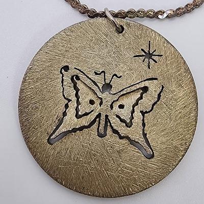 LOT 29:: Handcrafted ONE OF A KIND Butterfly and Star in a 1964 Quarter Pendant on 18" L 925 Italy Chain