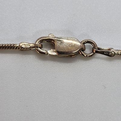 LOT 30:: Vintage Sterling Silver 925 Two tone Star of David Pearl Pendant Necklace - 16" Rope Chain