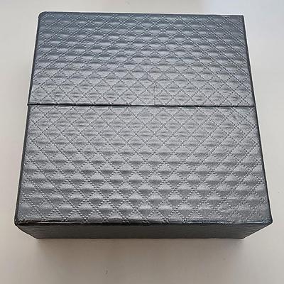 LOT 37:: Beautiful New in Box Sterling Silver Pink Fluorite Pendant Necklace 18-20" L chain