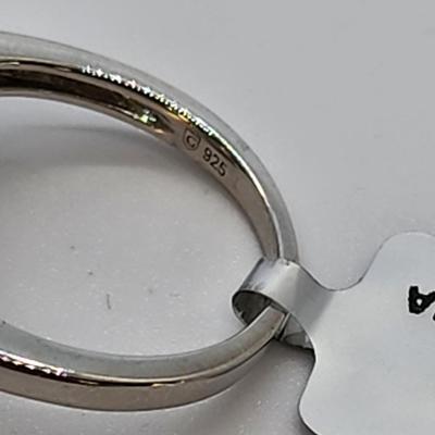 LOT 38:: New in Box Sterling Silver Pink Fluorite Gemstone Ring sz 8