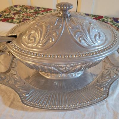 LOT:: 44 Lenox Serving Tray & Tureen w/Ladle (COA Included)