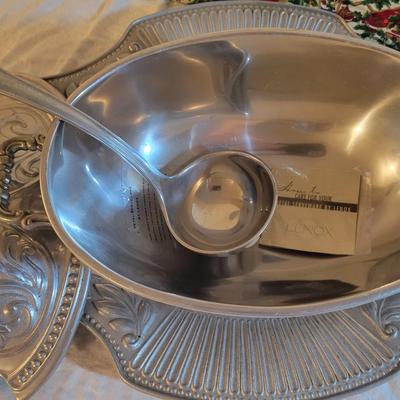 LOT:: 44 Lenox Serving Tray & Tureen w/Ladle (COA Included)