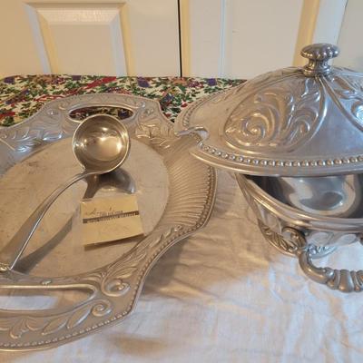 LOT:: 44 Lenox Serving Tray & Tureen w/Ladle (COA Included)