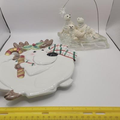 LOT:: 52 Fitz N Floyd Plate & House Of Lloyd "Christmas Around The World"