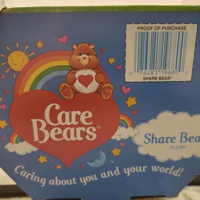 LOT:: 55 Vintage Kenner Carebears Share Bear Plush