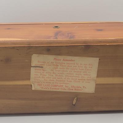 LOT:: 56 Mini Lane Chest & Three MCM Serving Pieces