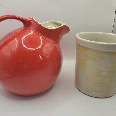 LOT:: 57 MCM Hall Pitcher & Roseville Pottery Raggedy Andy