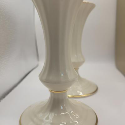 LOT:: 58 Lenox Candlesticks & Lenox Water Goblets