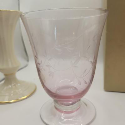 LOT:: 58 Lenox Candlesticks & Lenox Water Goblets