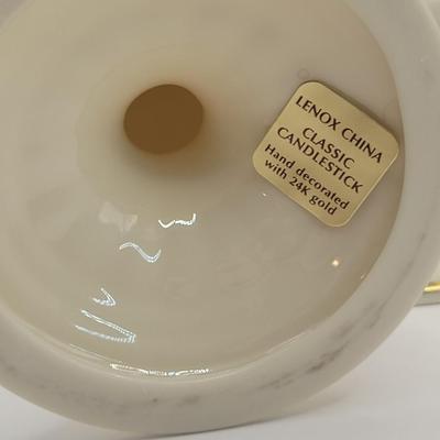 LOT:: 58 Lenox Candlesticks & Lenox Water Goblets