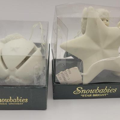 LOT:: 63 Snowbabies "When The Bough Breaks" & "Parade Of Penguins" (6pc) & Two Ornaments