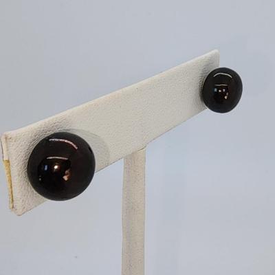 LOT 81:: 10k gold 10-11mm BIG AND BEAUTIFUL PEACOCK CULTURED FRESHWATER PEARL STUD EARRINGS IN 10K YELLOW GOLD- New!