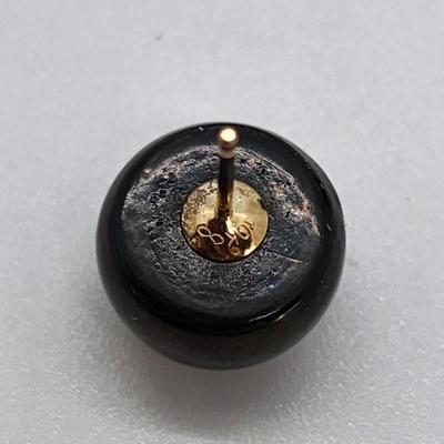 LOT 81:: 10k gold 10-11mm BIG AND BEAUTIFUL PEACOCK CULTURED FRESHWATER PEARL STUD EARRINGS IN 10K YELLOW GOLD- New!