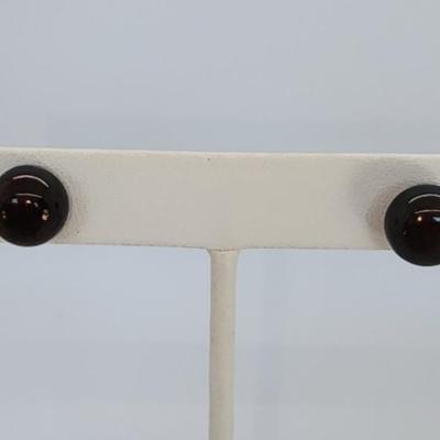 LOT 81:: 10k gold 10-11mm BIG AND BEAUTIFUL PEACOCK CULTURED FRESHWATER PEARL STUD EARRINGS IN 10K YELLOW GOLD- New!