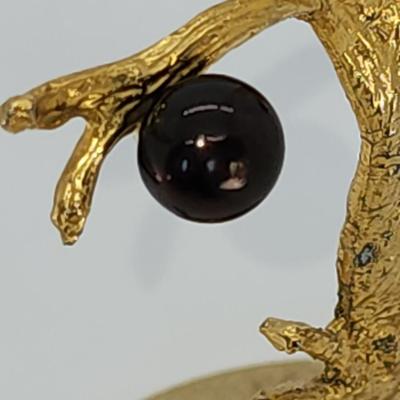 LOT 81:: 10k gold 10-11mm BIG AND BEAUTIFUL PEACOCK CULTURED FRESHWATER PEARL STUD EARRINGS IN 10K YELLOW GOLD- New!
