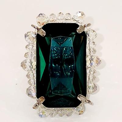 LOT 94:: Vintage Ring LOT - Siverplate- Community spoon ring sz 7, Brutalist Purple stones sz 9 and rest Stretch