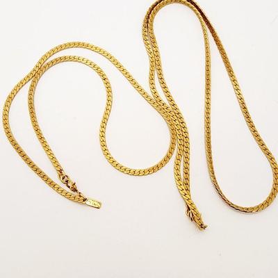 LOT:: Fashion Necklaces and a long gold tone wrap bracelet, featuring Trifari Chain and more
