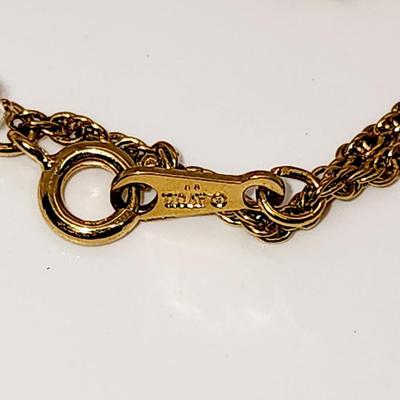 LOT:: Fashion Necklaces and a long gold tone wrap bracelet, featuring Trifari Chain and more