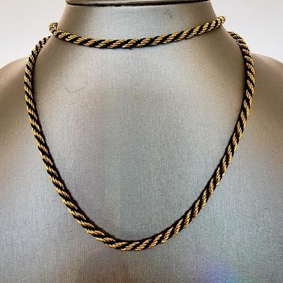 LOT:: Fashion Necklaces and a long gold tone wrap bracelet, featuring Trifari Chain and more