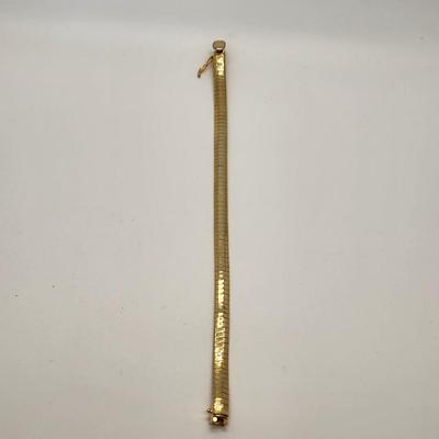 LOT 104:: Vintage 18" L Goldtone Collar Necklace and 7" L Bracelet Set and 2 more bracelets