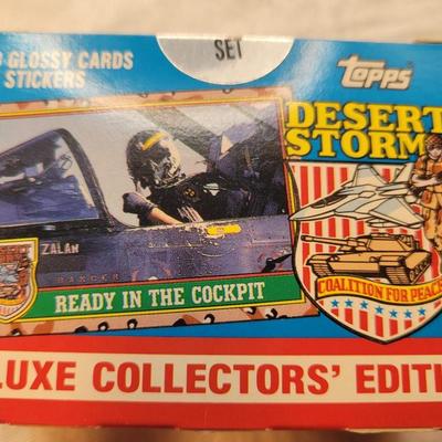 LOT:: 108 Topps Desert Storm Trading Cards Complete Set