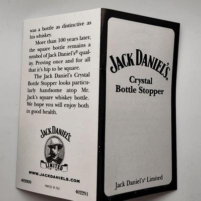 LOT:: New in box Jack Daniel's Crystal Bottle Stopper and Whiskey Barrel Pourer