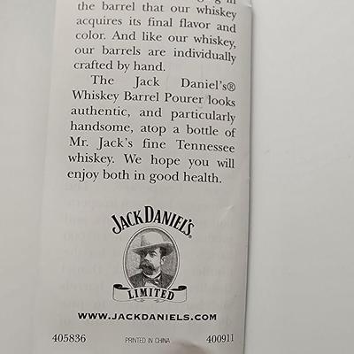 LOT:: New in box Jack Daniel's Crystal Bottle Stopper and Whiskey Barrel Pourer