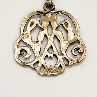 LOT 125:: Vintage 24" L 925 Italy Sterling Silver Pendant Necklace 11.7g