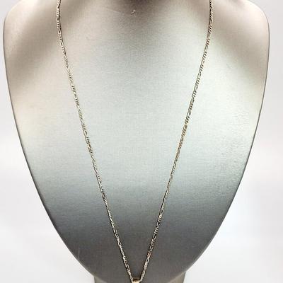 LOT 125:: Vintage 24" L 925 Italy Sterling Silver Pendant Necklace 11.7g