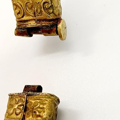 LOT 126:: Vintage Bone & Brass Bohemian Bracelet. Made in India in 1950’s, Genuine Stone.