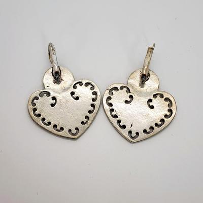 LOT 128:: Pierced Earring Lot- Two pr. Sterling and rest Silvertone