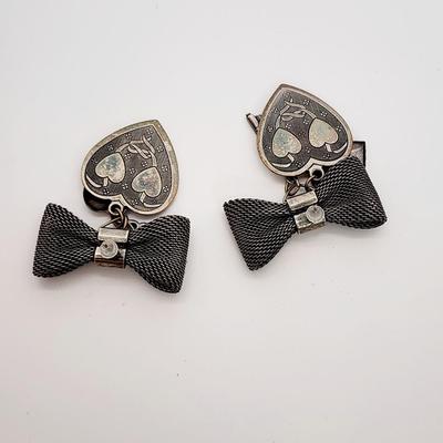 LOT 128:: Pierced Earring Lot- Two pr. Sterling and rest Silvertone